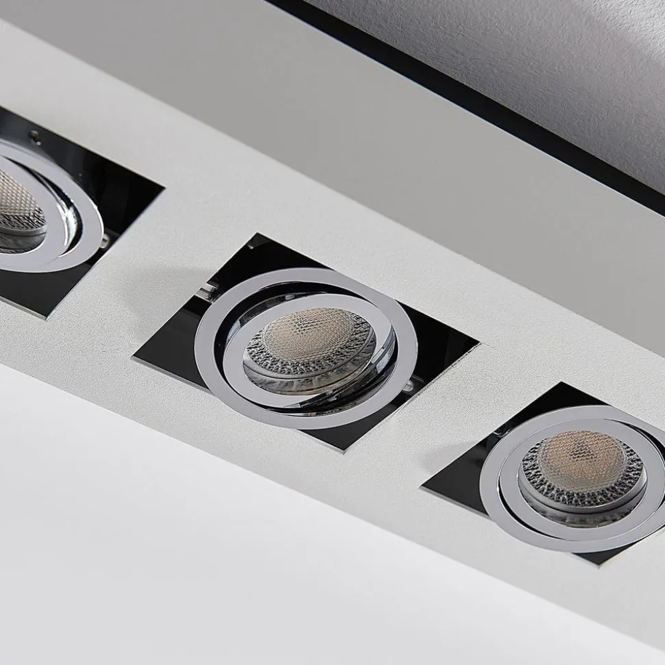 Arcchio spot Vince, 47 cm, 4-lamps, wit/chroom, GU10