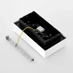 Arcchio spot Vince, 25 cm, 2-lamps, wit/zwart, GU10