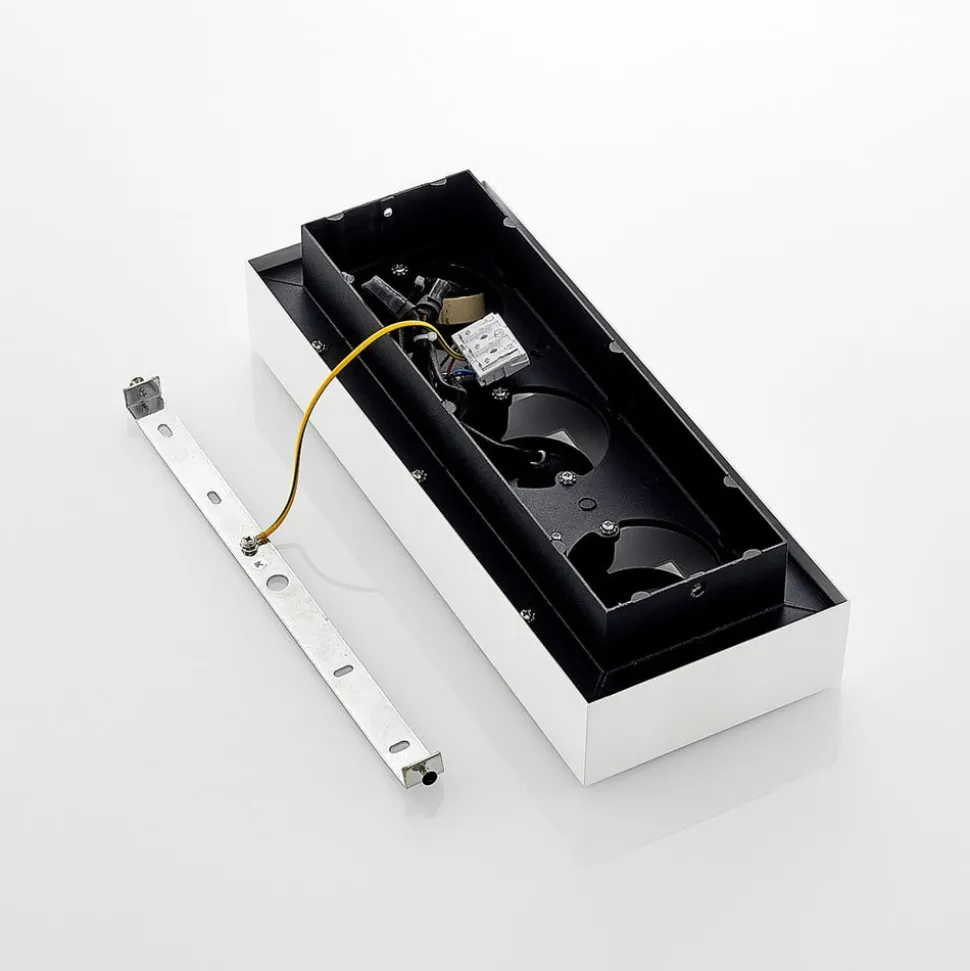 Arcchio spot Vince, 36 cm, 3-lamps, wit/zwart, GU10