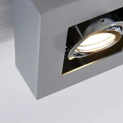 Arcchio spot Vince, 25 cm, 2-lamps, zilver, GU10