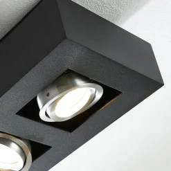 Arcchio spot Vince, 25 cm, zwart, metaal, GU10