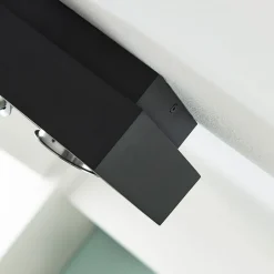 Arcchio spot Vince, 25 cm, zwart, metaal, GU10