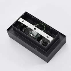 Arcchio spot Vince, 25 cm, zwart, metaal, GU10