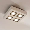 Arcchio spot Vince, 25 x 25 cm, 4-lamps, wit/chroom, GU10