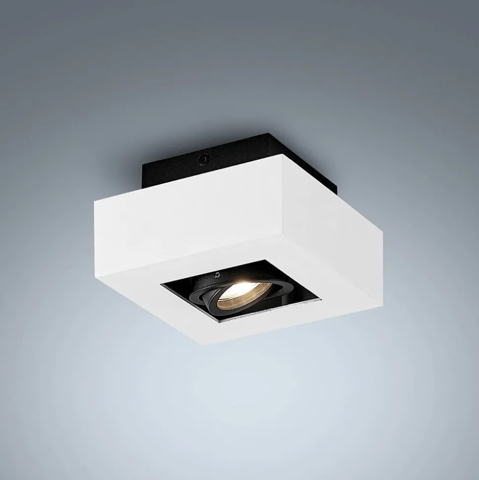 Arcchio spot Vince, 14 x 14 cm, wit/zwart, GU10