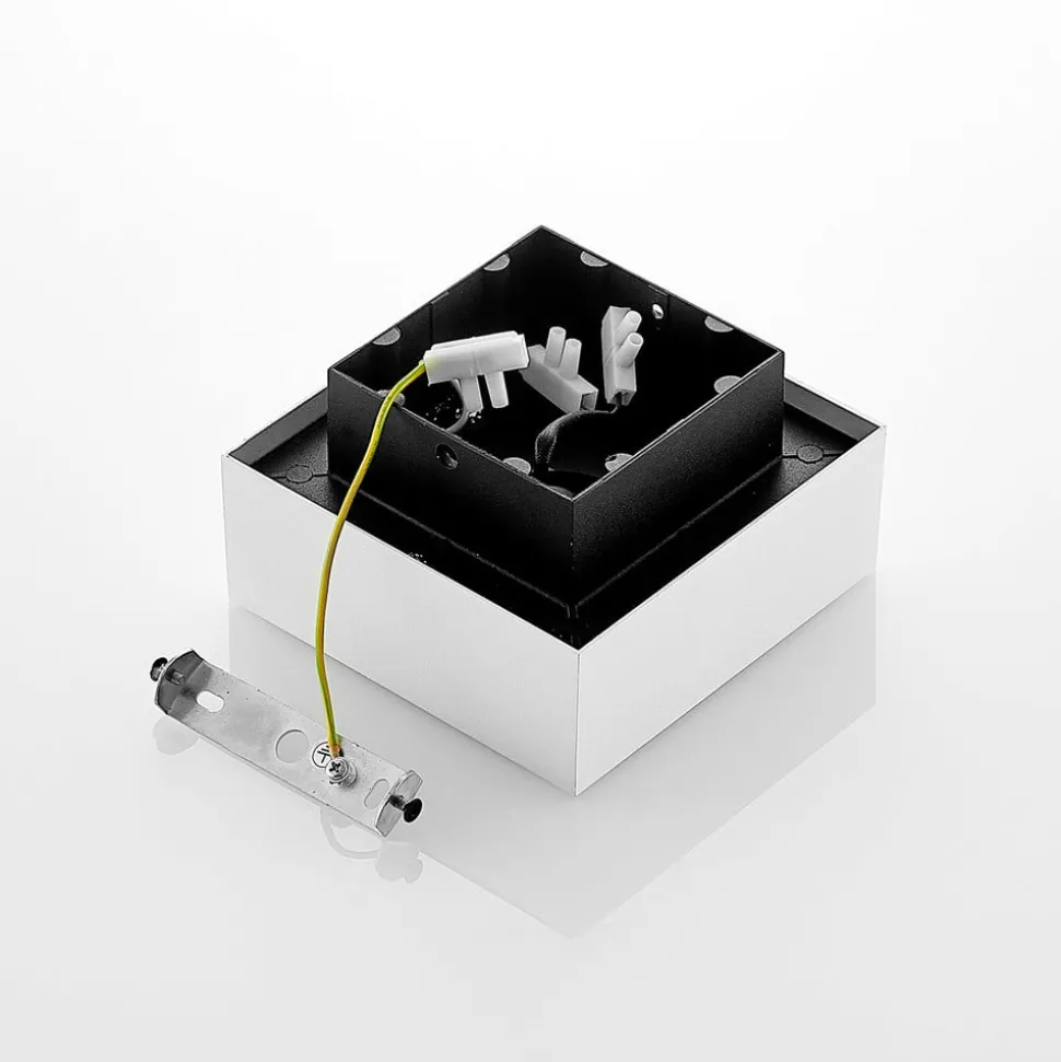 Arcchio spot Vince, 14 x 14 cm, wit/zwart, GU10