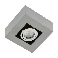 Arcchio spot Vince, 14 x 14 cm, zilver, metaal, GU10