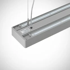 Arcchio Susi LED kantoor hanglamp, zilver, 120 cm, 4000K, DALI