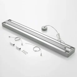 Arcchio Susi LED kantoor hanglamp, zilver, 120 cm, 4000K, DALI