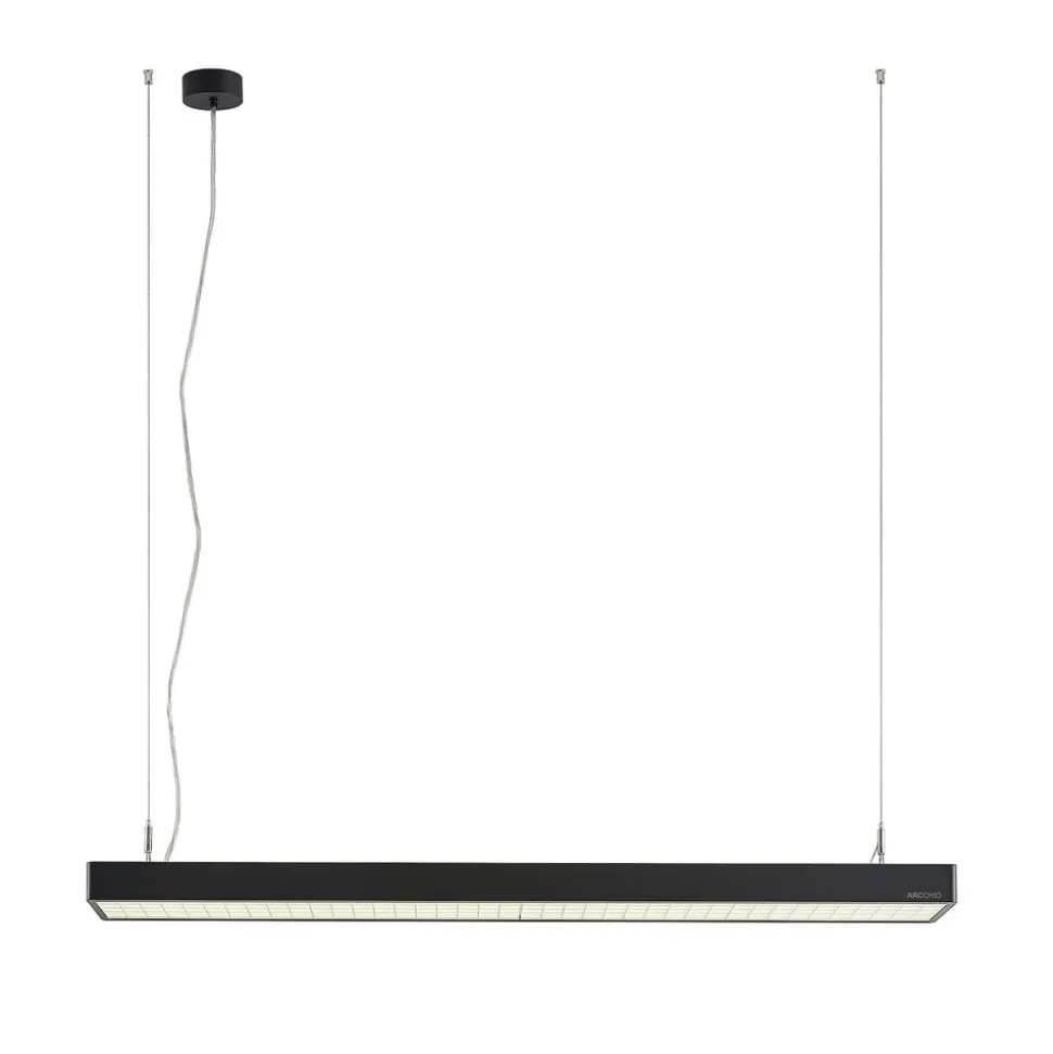 Arcchio Susi LED kantoor hanglamp, zwart, 120cm, 4000K, DALI