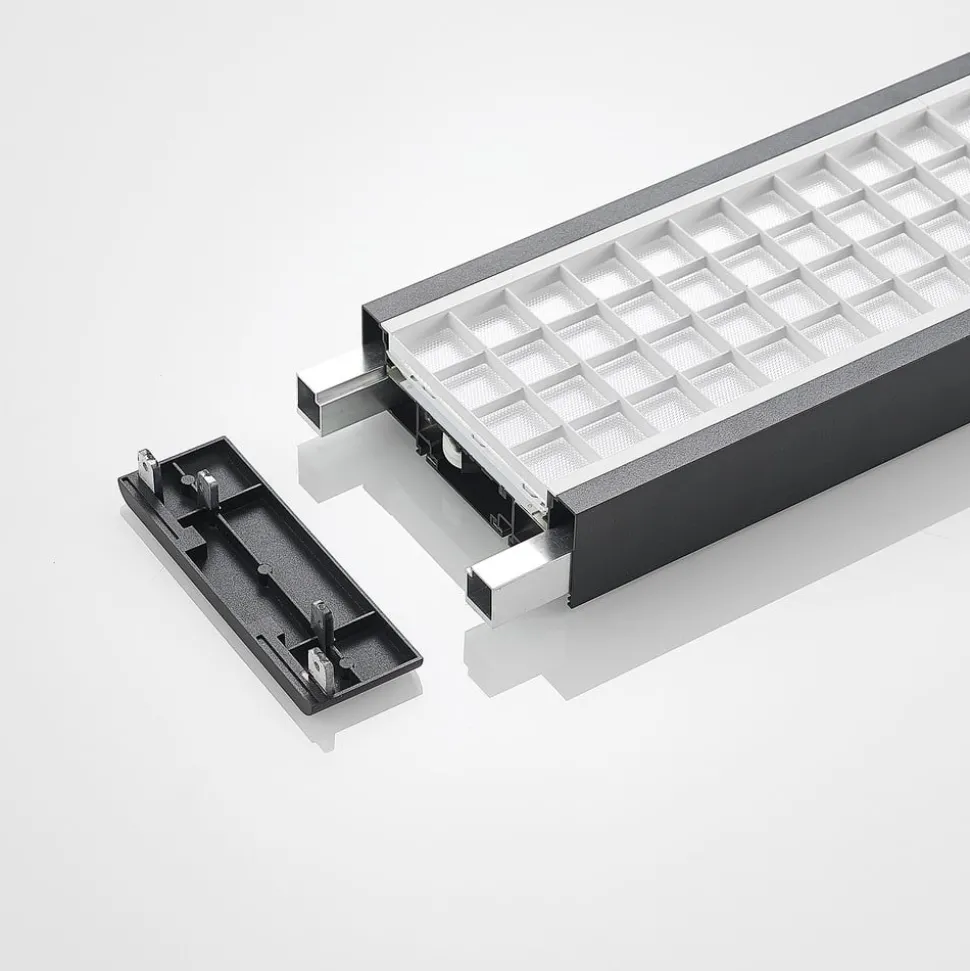 Arcchio Susi LED kantoor hanglamp, zwart, 120cm, 4000K, DALI