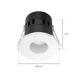 Arcchio Tempurino LED inbouwspot, 8 cm, 30°