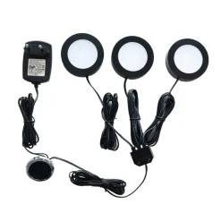 Arcchio Vilam LED meubelverlichting SetE van 3 zwarte lampen