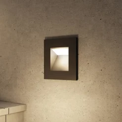 Arcchio wand inbouwlamp Zamo, G9, zwart, 12 cm, IP65