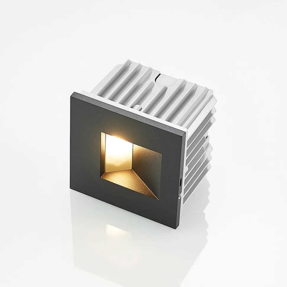 Arcchio wand inbouwlamp Zamo, G9, zwart, 12 cm, IP65