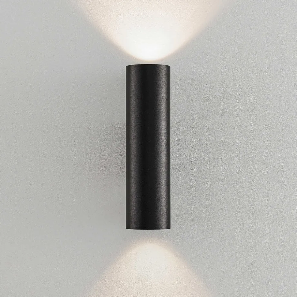 Arcchio wandlamp Brinja, zwart, metaal, up/down, GU10