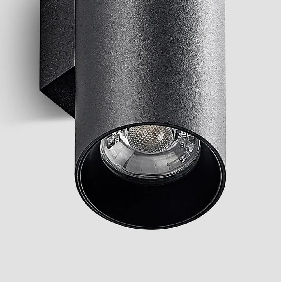 Arcchio wandlamp Brinja, zwart, metaal, up/down, GU10