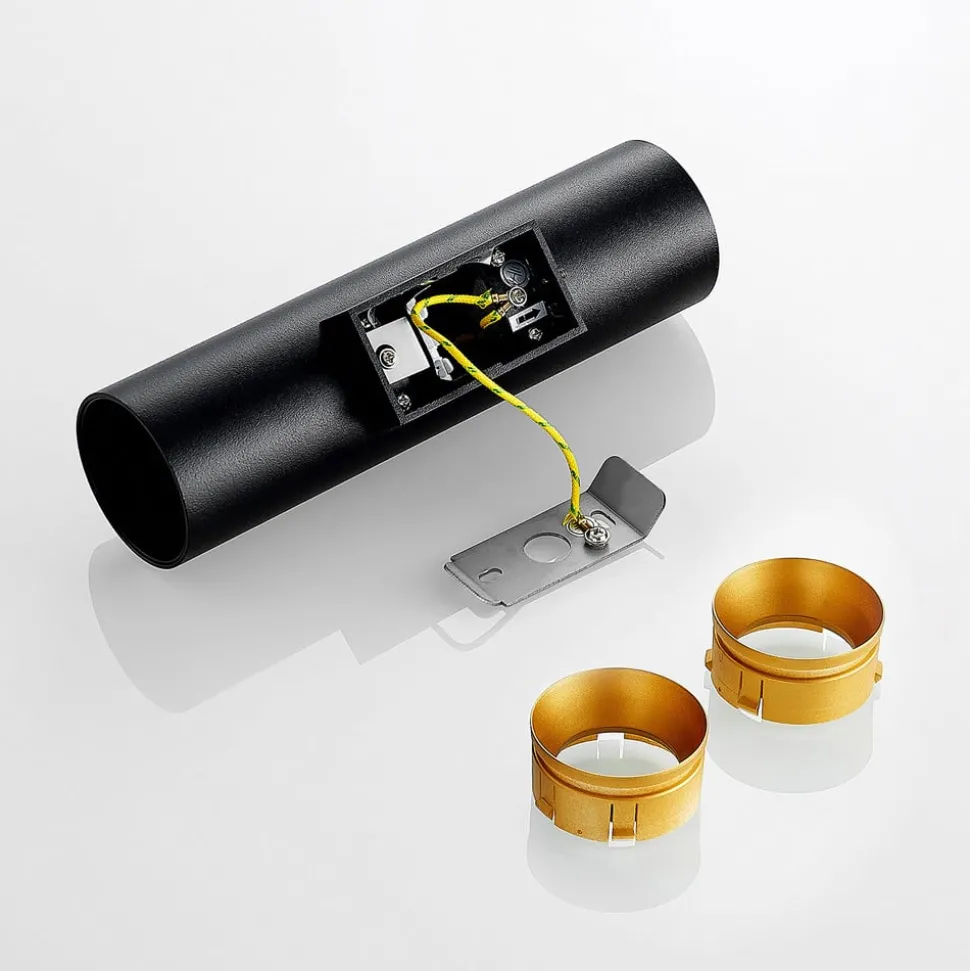 Arcchio wandlamp Brinja, zwart, metaal, up/down, GU10