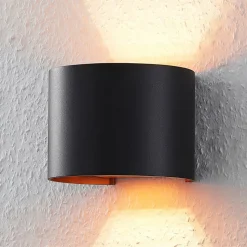 Arcchio wandlamp Zuzana, rond, zwart, G9, 13 cm breed