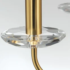 Ariane kroonluchter, goudkleurig, Ø 67,5 cm, kristal, 6-lamps.