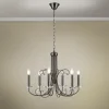 Ariane kroonluchter, nikkel, Ø 67,5 cm, kristal, 6-lamps.