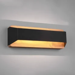 Arino LED wandlamp, zwart, breedte 35,2 cm