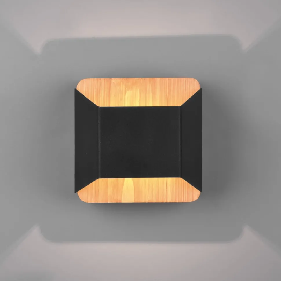 Arino LED wandlamp, zwart, breedte 12,2 cm