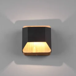 Arino LED wandlamp, zwart, breedte 12,2 cm