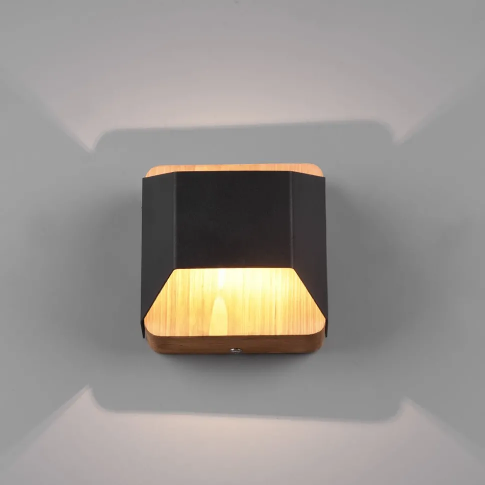 Arino LED wandlamp, zwart, breedte 12,2 cm