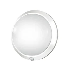 Armilla buitenwandlamp, wit, bewegingsmelder, Ø 30 cm