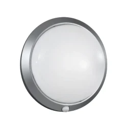 Armilla buitenwandlamp, zilver, bewegingsmelder, Ø 30 cm