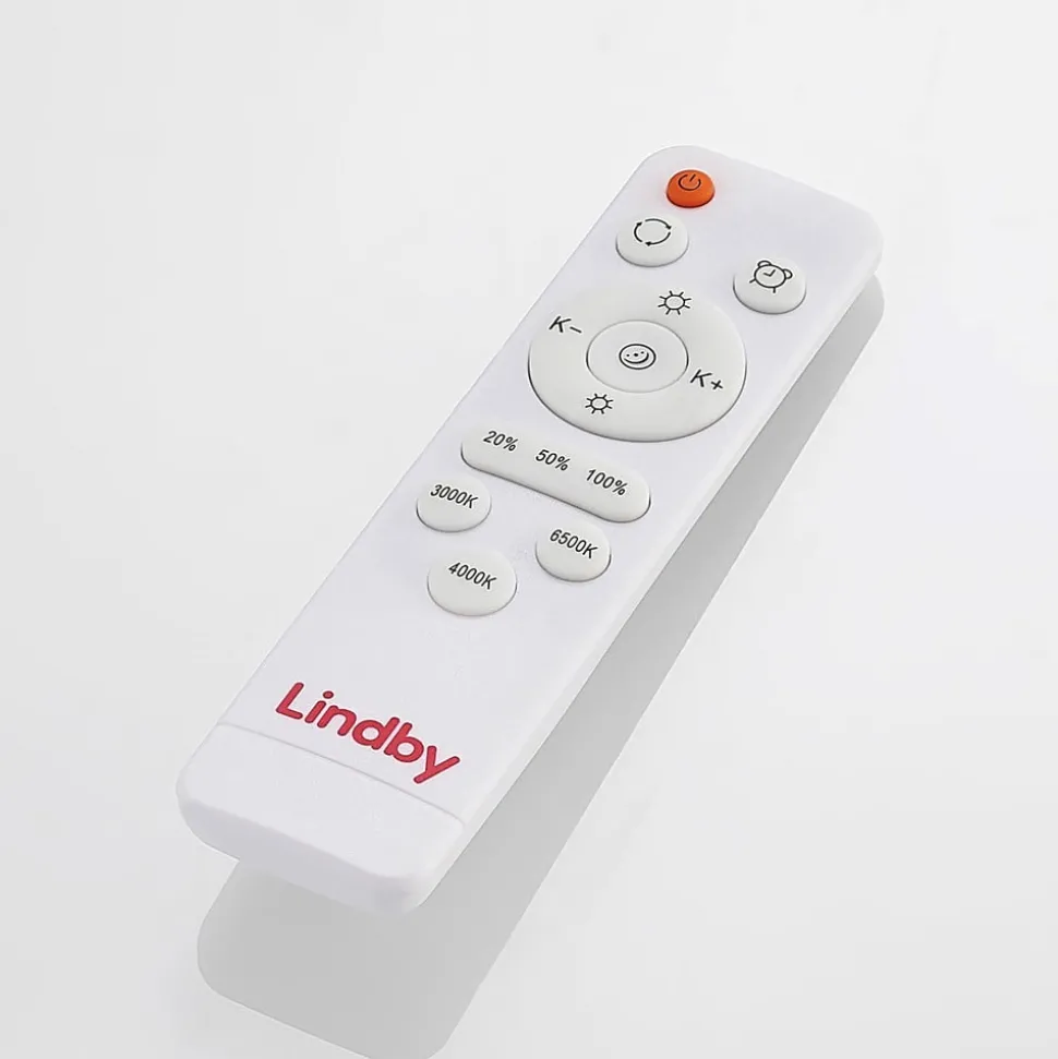 Arnim LED plafondlamp, wit, kunststof, Ø 49cm, IP44