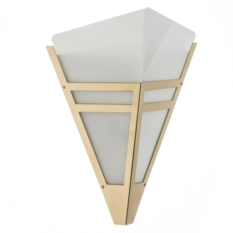 Art Deco-wandlamp uit 1980, messing