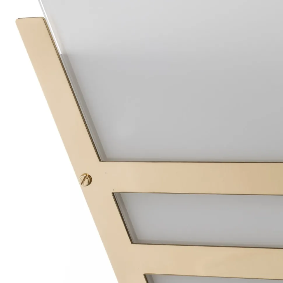 Art Deco-wandlamp uit 1980, messing