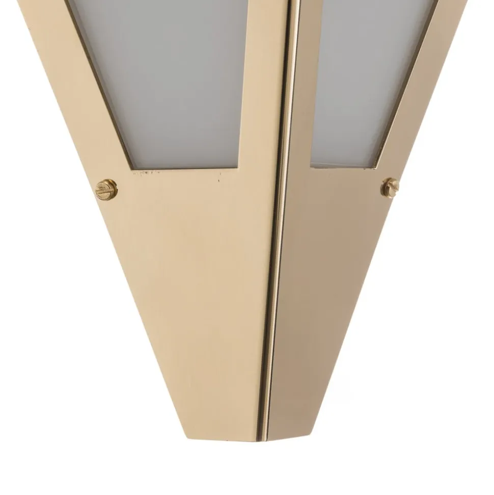 Art Deco-wandlamp uit 1980, messing