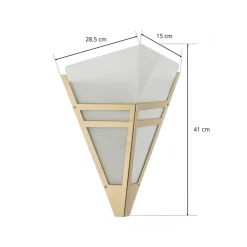 Art Deco-wandlamp uit 1980, messing