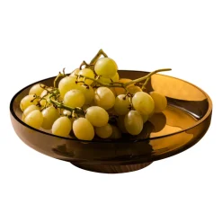 Artemide Bontà kom, geel, Ø 26 cm, glas, hout