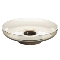 Artemide Bontà kom, grijs, Ø 26 cm, glas, hout