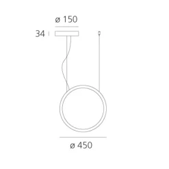 Artemide LED+O buiten hanglamp Ø 45 cm