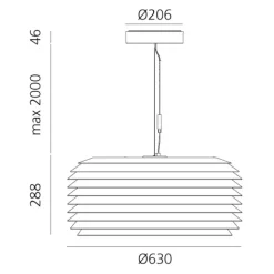 Artemide Slicing LED hanglamp, IP65, Ø 63 cm