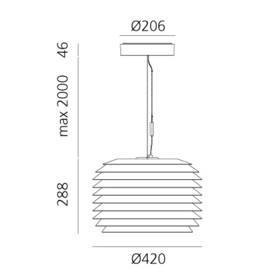 Artemide Slicing LED hanglamp, IP65, Ø 42 cm