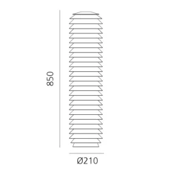 Artemide Slicing LED tuinpadverlichting, h. 85 cm