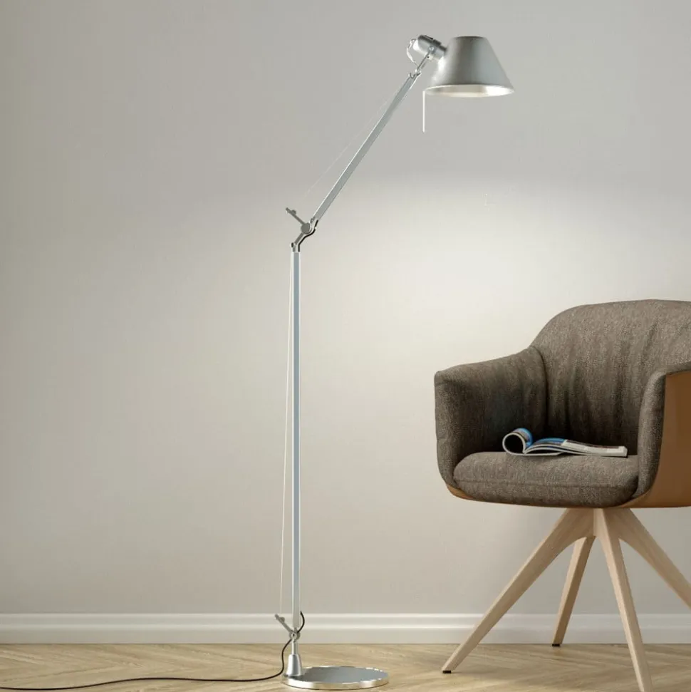 Artemide Tolomeo Lettura vloerlamp, aluminium