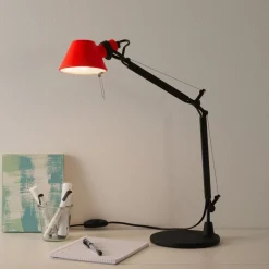 Artemide Tolomeo Micro Bicolour tafel zwart/koraal