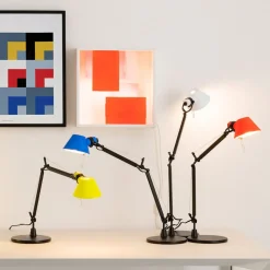 Artemide Tolomeo Micro Bicolour tafel zwart/koraal