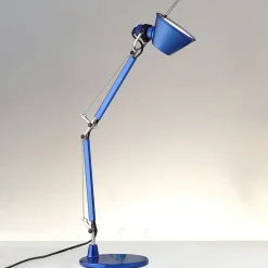 Artemide Tolomeo Micro tafellamp, blauw-metallic