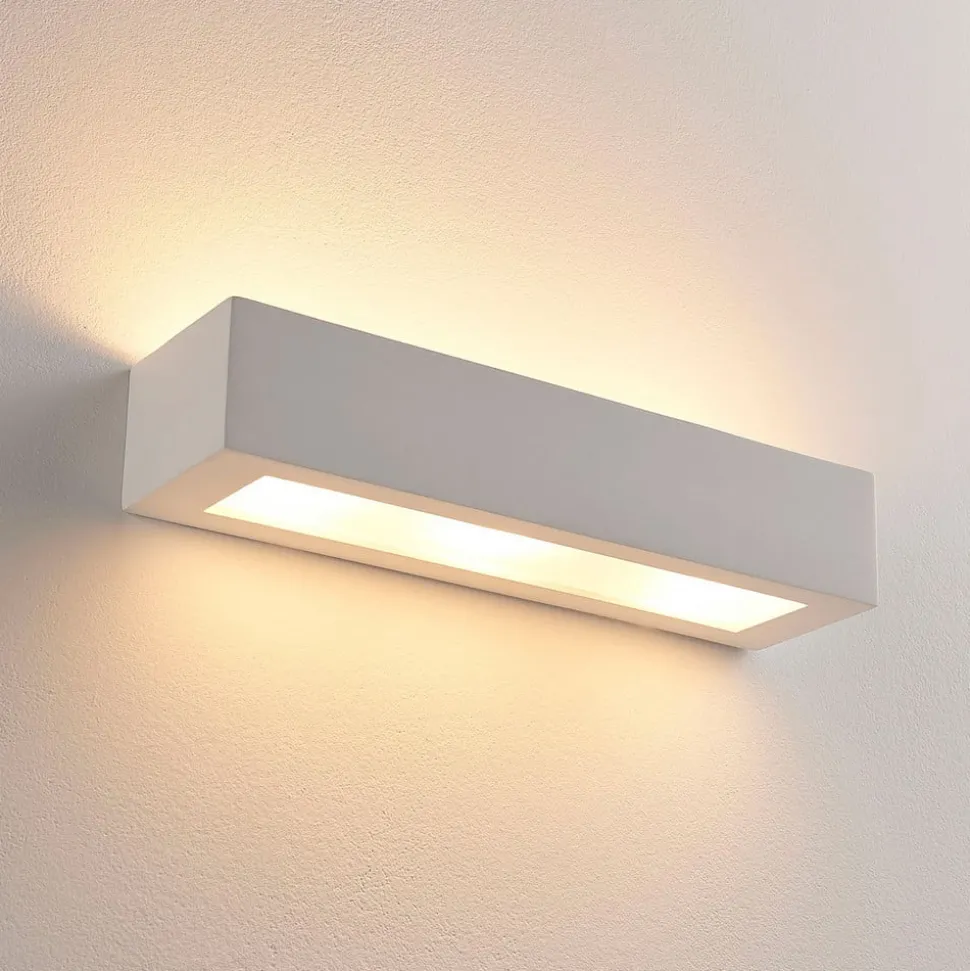 Arya wandlamp, omhoog/omlaag, wit, gips, G9, 2-lamps, overschilderbaar