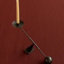 Audo kandelaar Interconnect, brons, hoogte 25,5 cm