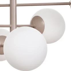 Aurora hanglamp, beige, Ø 60 cm, 6-lamps, glas, E14