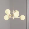 Aurora hanglamp, wit, Ø 60 cm, 6-lamps, glas, E14